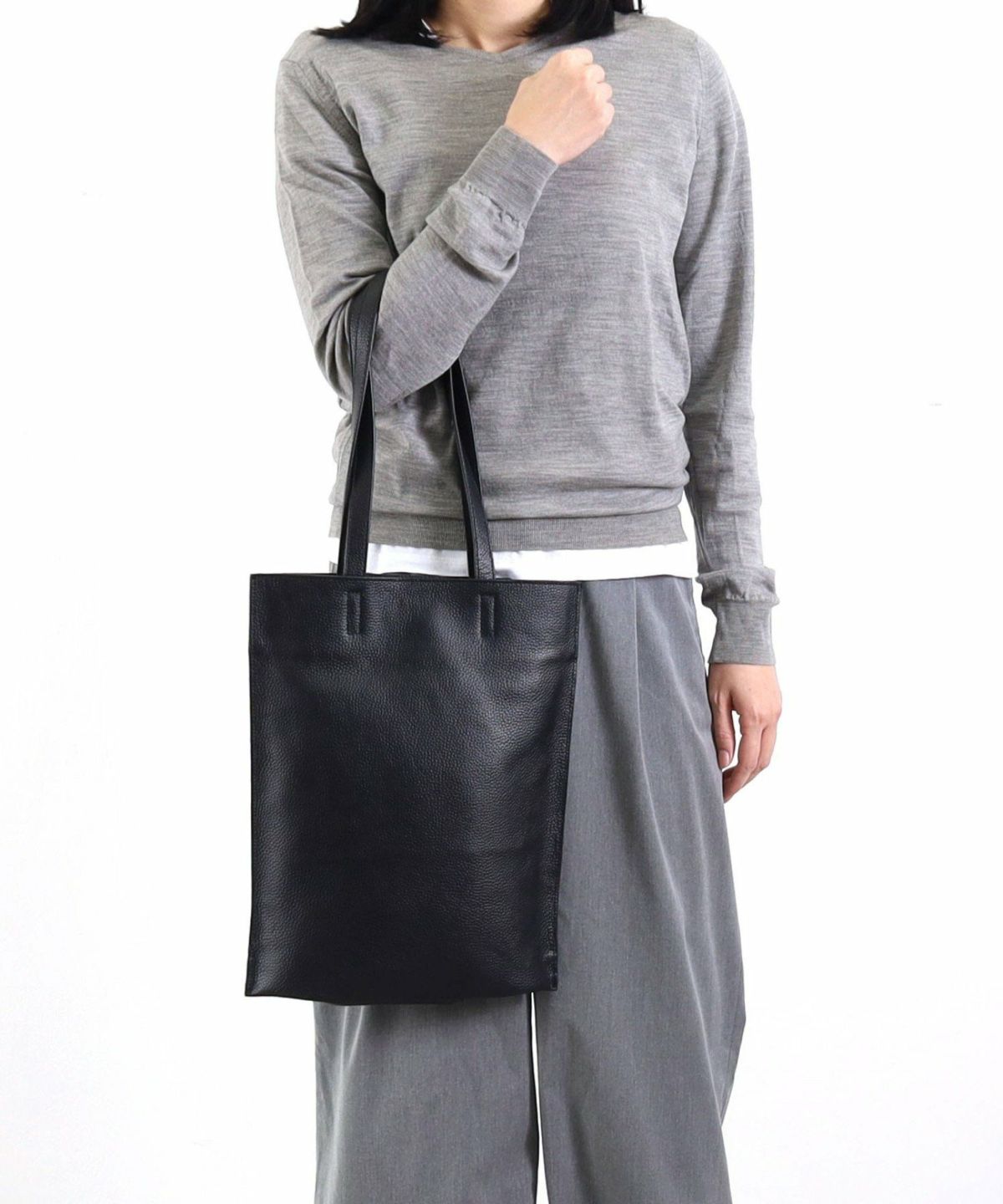【COO SPECIAL WEEK】 收縮皮革 Simple Flat Tote Bag / A4 Compatible